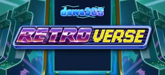 Tampilan antarmuka seluler permainan slot RetroVerse dengan grafis arcade yang cerah.